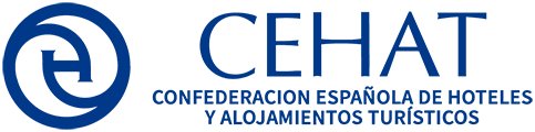 Logo Confederación Española de Hoteles y Alojamientos Turísticos en azul sin fondo
